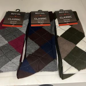COPY - Royal Classic multi color socks set of 3 pairs. Size 10-13 fits 8.5-11, …